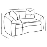 Isabella Fabric Upholstered Loveseat Sand | Beige | Sand | 504972