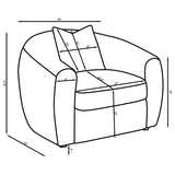 Isabella Fabric Upholstered Accent Chair Sand | Beige | Sand | 504973