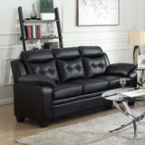 Finley Upholstered Padded Arm Tufted Sofa Black | Black | 506551