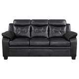 Finley Upholstered Padded Arm Tufted Sofa Black | Black | 506551