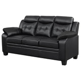 Finley Upholstered Padded Arm Tufted Sofa Black | Black | 506551