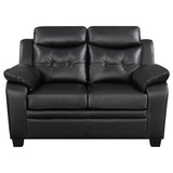 Finley Upholstered Padded Arm Tufted Loveseat Black | Black | 506552