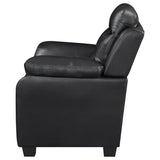 Finley Upholstered Padded Arm Tufted Loveseat Black | Black | 506552