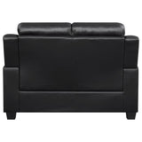 Finley Upholstered Padded Arm Tufted Loveseat Black | Black | 506552