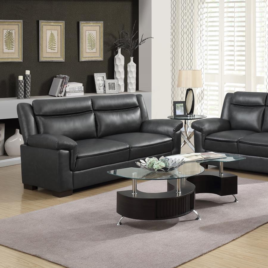 Arabella Upholstered Padded Arm Sofa Grey | King | Grey | 506591