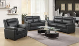 Arabella Upholstered Padded Arm Loveseat Grey | King | Grey | 506592