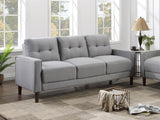 Bowen Upholstered Track Arm Tufted Sofa Grey | Full | Grey | 506781