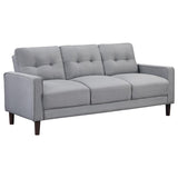Bowen Upholstered Track Arm Tufted Sofa Grey | Full | Grey | 506781