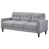 Bowen Upholstered Track Arm Tufted Sofa Grey | Full | Grey | 506781