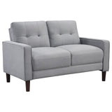 Bowen Upholstered Track Arm Tufted Loveseat Grey | Grey | 506782