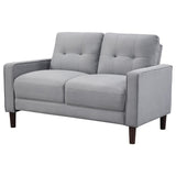 Bowen Upholstered Track Arm Tufted Loveseat Grey | Grey | 506782