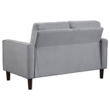 Bowen Upholstered Track Arm Tufted Loveseat Grey | Grey | 506782