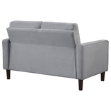 Bowen Upholstered Track Arm Tufted Loveseat Grey | Grey | 506782