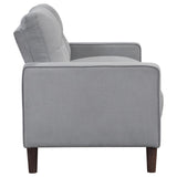 Bowen Upholstered Track Arm Tufted Loveseat Grey | Grey | 506782