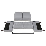 Bowen Upholstered Track Arm Tufted Loveseat Grey | Grey | 506782
