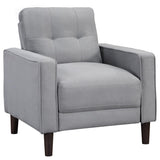 Bowen Upholstered Track Arm Tufted Accent Chair Grey | Grey | 506783