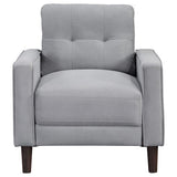 Bowen Upholstered Track Arm Tufted Accent Chair Grey | Grey | 506783