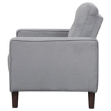 Bowen Upholstered Track Arm Tufted Accent Chair Grey | Grey | 506783