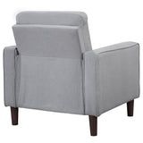 Bowen Upholstered Track Arm Tufted Accent Chair Grey | Grey | 506783