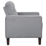 Bowen Upholstered Track Arm Tufted Accent Chair Grey | Grey | 506783
