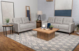 Bowen 2-piece Upholstered Track Arm Tufted Sofa Set Beige | Beige | 506785-S2