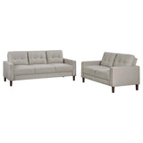 Bowen 2-piece Upholstered Track Arm Tufted Sofa Set Beige | Beige | 506785-S2