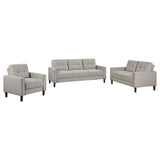 Bowen 3-piece Upholstered Track Arm Tufted Sofa Set Beige | Beige | 506785-S3