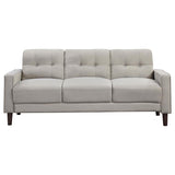 Bowen Upholstered Track Arm Tufted Sofa Beige | Full | Beige | 506785