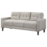 Bowen Upholstered Track Arm Tufted Sofa Beige | Full | Beige | 506785