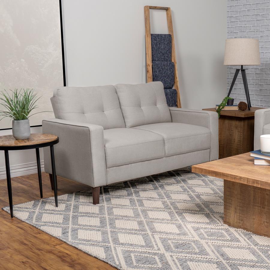 Bowen Upholstered Track Arm Tufted Loveseat Beige | Beige | 506786