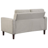 Bowen Upholstered Track Arm Tufted Loveseat Beige | Beige | 506786