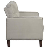 Bowen Upholstered Track Arm Tufted Loveseat Beige | Beige | 506786