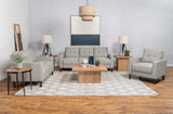 Bowen Upholstered Track Arm Tufted Loveseat Beige | Beige | 506786