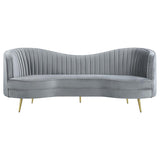 Sophia 3-piece Upholstered Channel Tufted Sofa Set Grey | Grey | 506864-S3