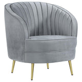 Sophia 3-piece Upholstered Channel Tufted Sofa Set Grey | 3-piece | 506864-S3