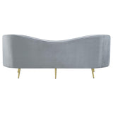 Sophia Upholstered Channel Tufted Sofa Grey | Full | Grey | 506864