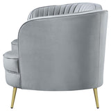 Sophia Upholstered Channel Tufted Loveseat Grey | King | Grey | 506865