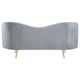Sophia Upholstered Channel Tufted Loveseat Grey | King | Grey | 506865