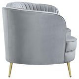 Sophia Upholstered Channel Tufted Loveseat Grey | King | Grey | 506865