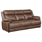 Ellington Upholstered Padded Arm Sofa Dark Brown | Full | Brown | Dark Brown | 508281