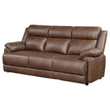 Ellington Upholstered Padded Arm Sofa Dark Brown | Full | Brown | Dark Brown | 508281