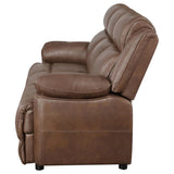 Ellington Upholstered Padded Arm Sofa Dark Brown | Full | Brown | Dark Brown | 508281