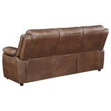 Ellington Upholstered Padded Arm Sofa Dark Brown | Full | Brown | Dark Brown | 508281