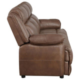 Ellington Upholstered Padded Arm Sofa Dark Brown | Full | Brown | Dark Brown | 508281