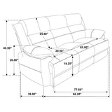 Ellington Upholstered Padded Arm Sofa Dark Brown | Full | Brown | Dark Brown | 508281
