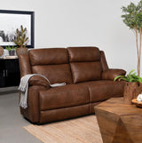 Ellington Upholstered Padded Arm Loveseat Dark Brown | King | Brown | Dark Brown | 508282