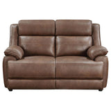 Ellington Upholstered Padded Arm Loveseat Dark Brown | King | Brown | Dark Brown | 508282