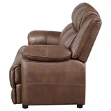 Ellington Upholstered Padded Arm Loveseat Dark Brown | King | Brown | Dark Brown | 508282