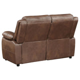 Ellington Upholstered Padded Arm Loveseat Dark Brown | King | Brown | Dark Brown | 508282
