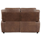 Ellington Upholstered Padded Arm Loveseat Dark Brown | King | Brown | Dark Brown | 508282
